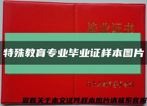 特殊教育专业毕业证样本图片缩略图