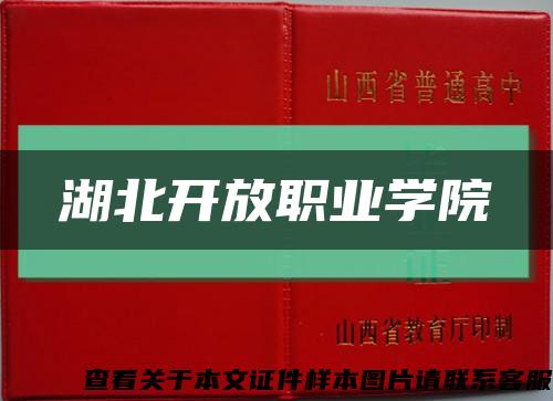 湖北开放职业学院缩略图