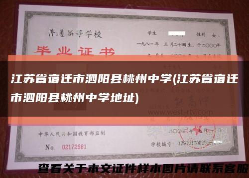 江苏省宿迁市泗阳县桃州中学(江苏省宿迁市泗阳县桃州中学地址)缩略图