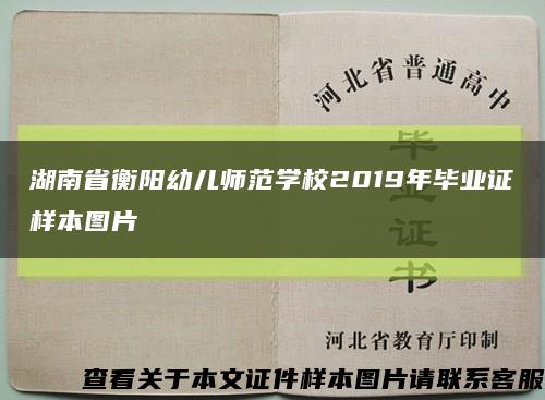 湖南省衡阳幼儿师范学校2019年毕业证样本图片缩略图