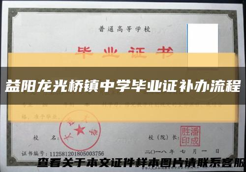 益阳龙光桥镇中学毕业证补办流程缩略图