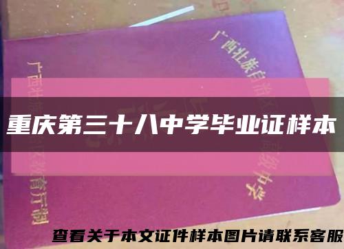 重庆第三十八中学毕业证样本缩略图