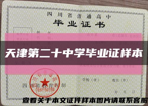 天津第二十中学毕业证样本缩略图