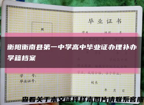 衡阳衡南县第一中学高中毕业证办理补办学籍档案缩略图