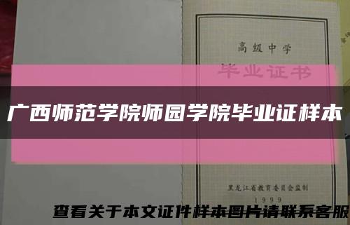 广西师范学院师园学院毕业证样本缩略图