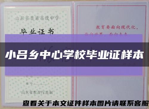 小吕乡中心学校毕业证样本缩略图