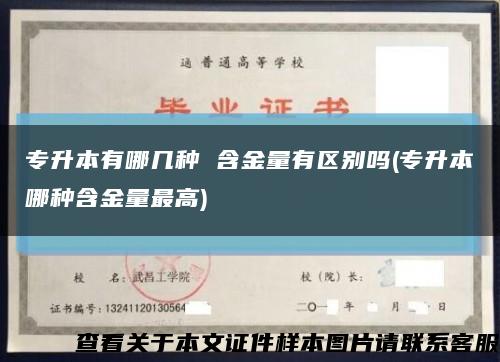 专升本有哪几种 含金量有区别吗(专升本哪种含金量最高)缩略图