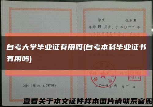 自考大学毕业证有用吗(自考本科毕业证书有用吗)缩略图