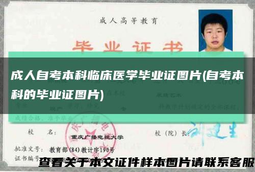 成人自考本科临床医学毕业证图片(自考本科的毕业证图片)缩略图