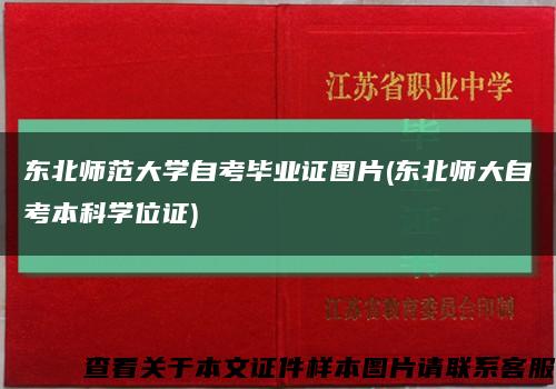 东北师范大学自考毕业证图片(东北师大自考本科学位证)缩略图