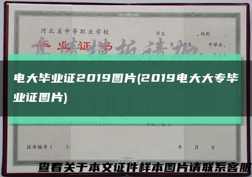 电大毕业证2019图片(2019电大大专毕业证图片)缩略图