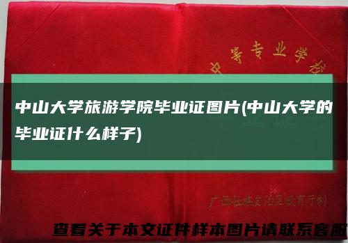 中山大学旅游学院毕业证图片(中山大学的毕业证什么样子)缩略图