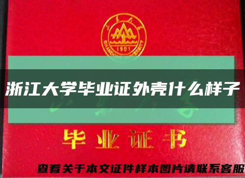 浙江大学毕业证外壳什么样子缩略图