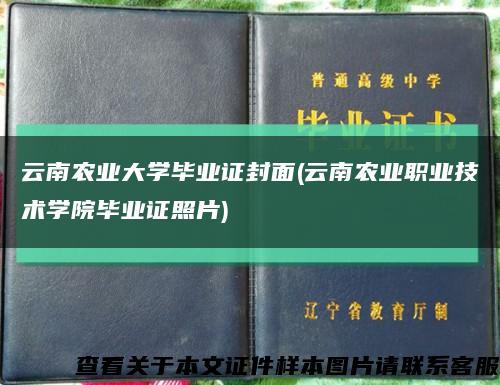 云南农业大学毕业证封面(云南农业职业技术学院毕业证照片)缩略图