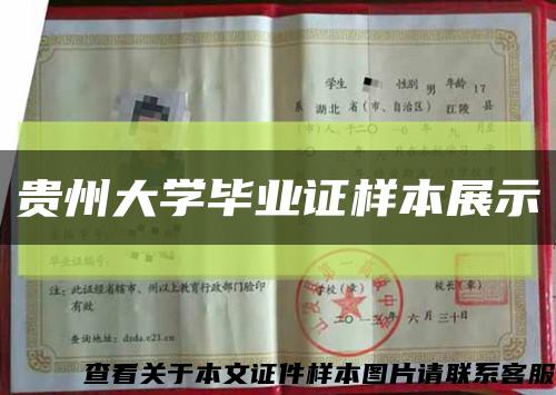 贵州大学毕业证样本展示缩略图
