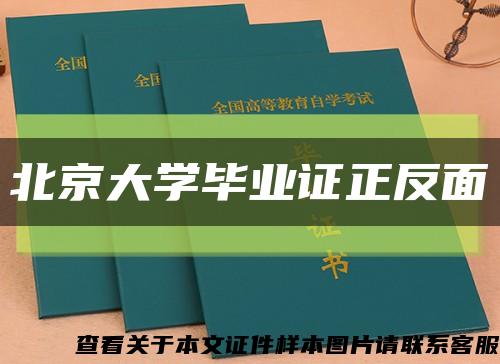 北京大学毕业证正反面缩略图