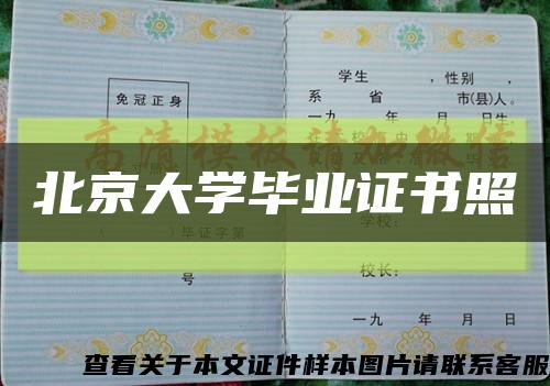 北京大学毕业证书照缩略图