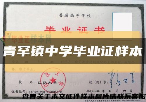 青罕镇中学毕业证样本缩略图