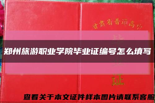 郑州旅游职业学院毕业证编号怎么填写缩略图