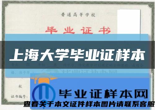 上海大学毕业证样本缩略图