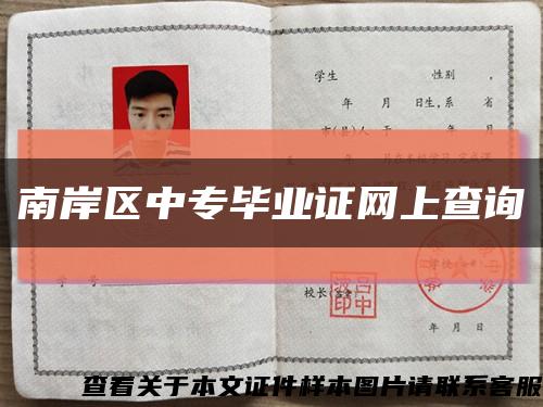 南岸区中专毕业证网上查询缩略图