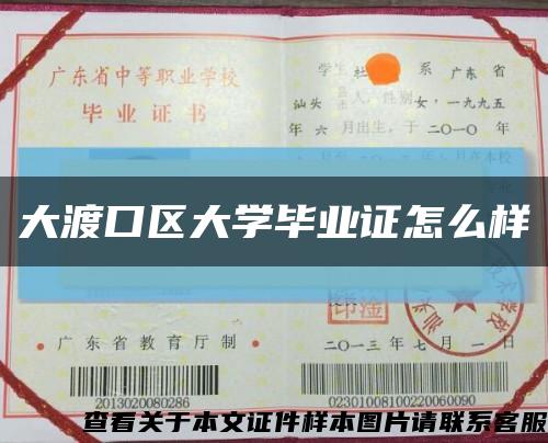大渡口区大学毕业证怎么样缩略图