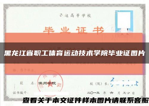 黑龙江省职工体育运动技术学院毕业证图片缩略图