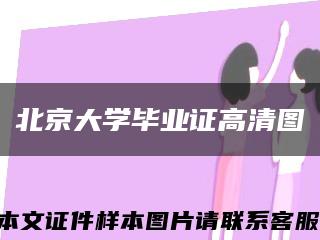北京大学毕业证高清图缩略图