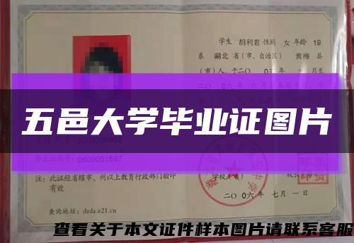 五邑大学毕业证图片缩略图