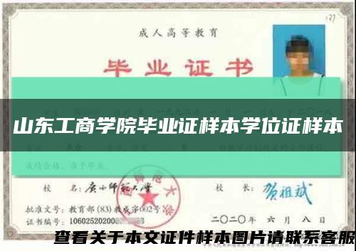 山东工商学院毕业证样本学位证样本缩略图