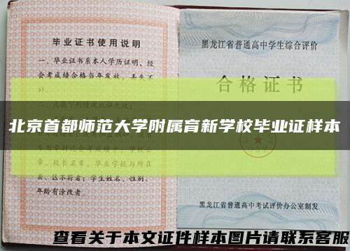 北京首都师范大学附属育新学校毕业证样本缩略图