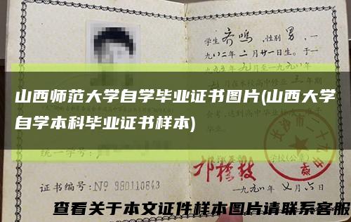 山西师范大学自学毕业证书图片(山西大学自学本科毕业证书样本)缩略图