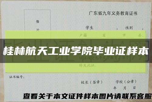 桂林航天工业学院毕业证样本缩略图