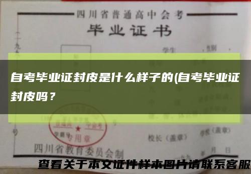 自考毕业证封皮是什么样子的(自考毕业证封皮吗？缩略图