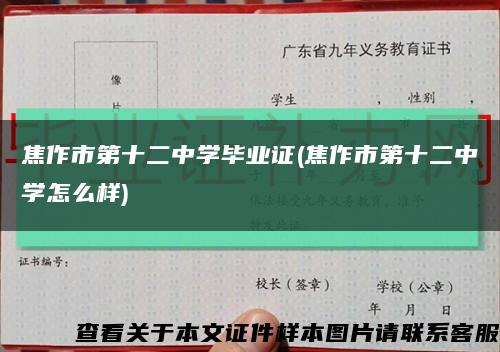 焦作市第十二中学毕业证(焦作市第十二中学怎么样)缩略图