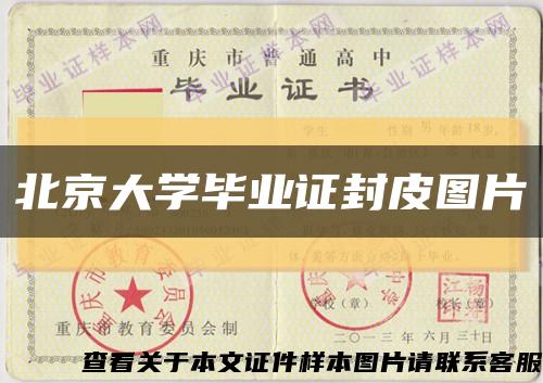 北京大学毕业证封皮图片缩略图