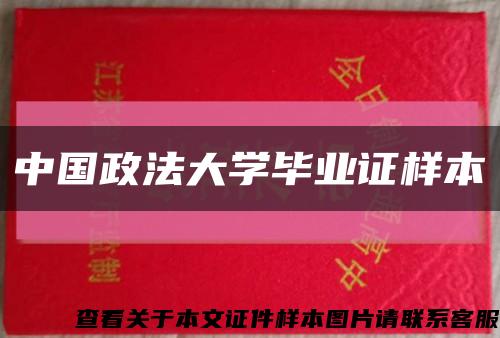 中国政法大学毕业证样本缩略图