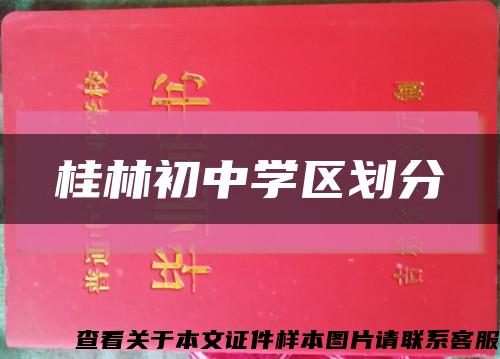 桂林初中学区划分缩略图