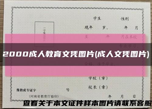 2000成人教育文凭图片(成人文凭图片)缩略图