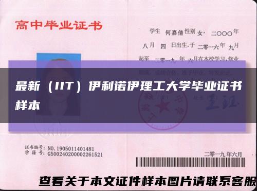 最新（IIT）伊利诺伊理工大学毕业证书样本缩略图
