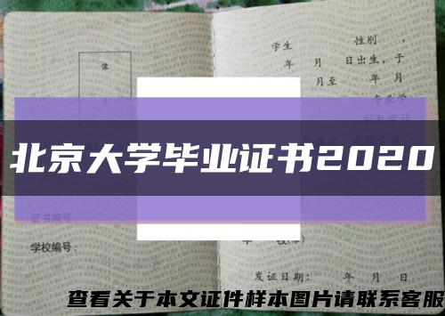 北京大学毕业证书2020缩略图