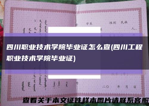 四川职业技术学院毕业证怎么查(四川工程职业技术学院毕业证)缩略图