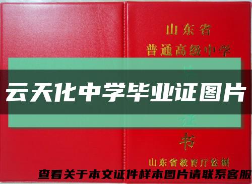 云天化中学毕业证图片缩略图