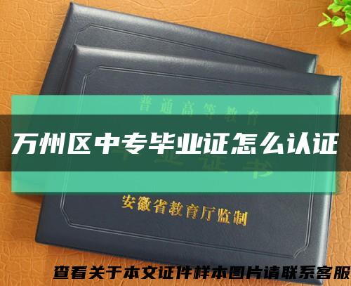 万州区中专毕业证怎么认证缩略图