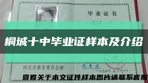 桐城十中毕业证样本及介绍缩略图