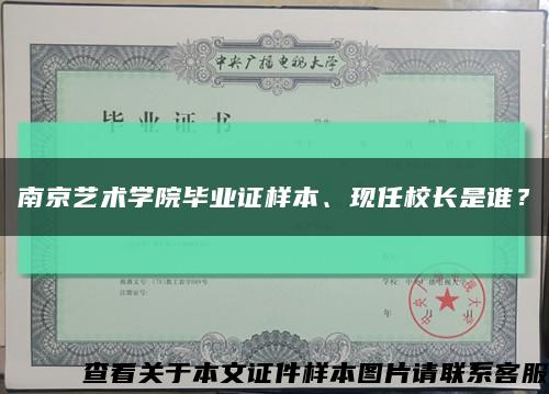 南京艺术学院毕业证样本、现任校长是谁？缩略图