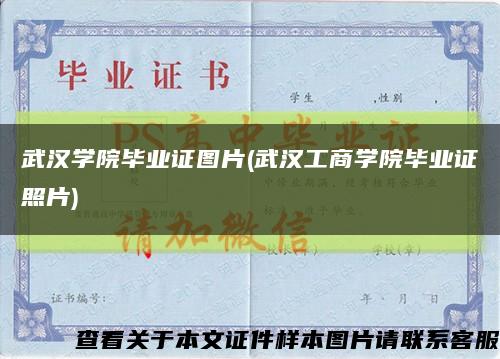 武汉学院毕业证图片(武汉工商学院毕业证照片)缩略图