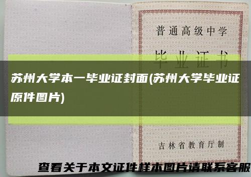 苏州大学本一毕业证封面(苏州大学毕业证原件图片)缩略图