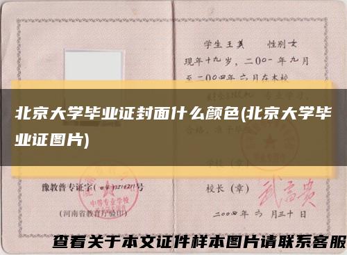 北京大学毕业证封面什么颜色(北京大学毕业证图片)缩略图