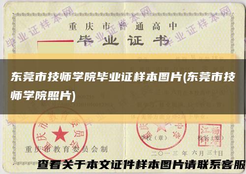 东莞市技师学院毕业证样本图片(东莞市技师学院照片)缩略图